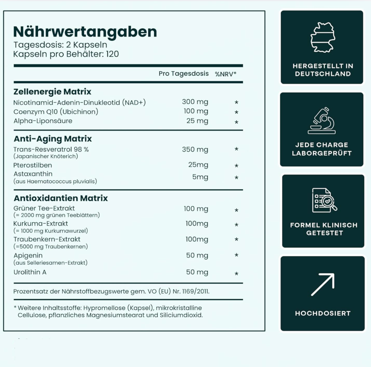 Premium NAD+ 1200MG Komplex