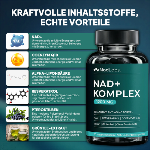 Premium NAD+ 1200MG Komplex